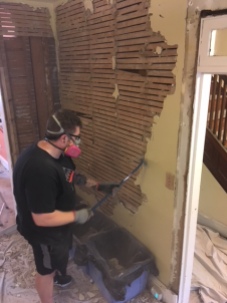 Matt literally smashed this wall to bits in only 2 hours!